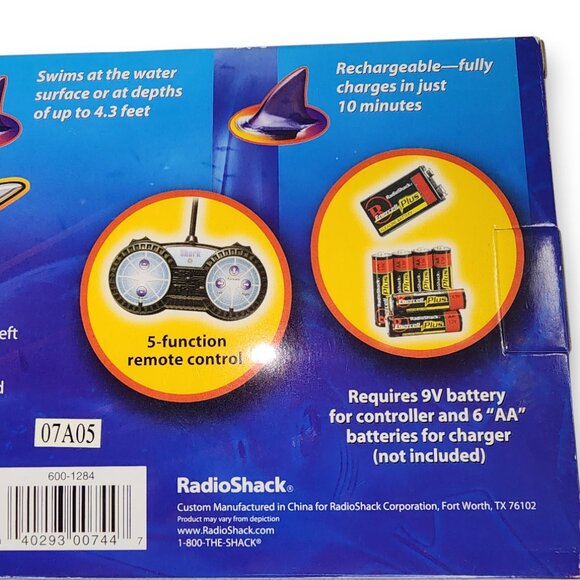 RADIO SHACK Radio Remote Control Shark-NEW in box- Kids Toys Pool Vintage - Picture 11 of 15